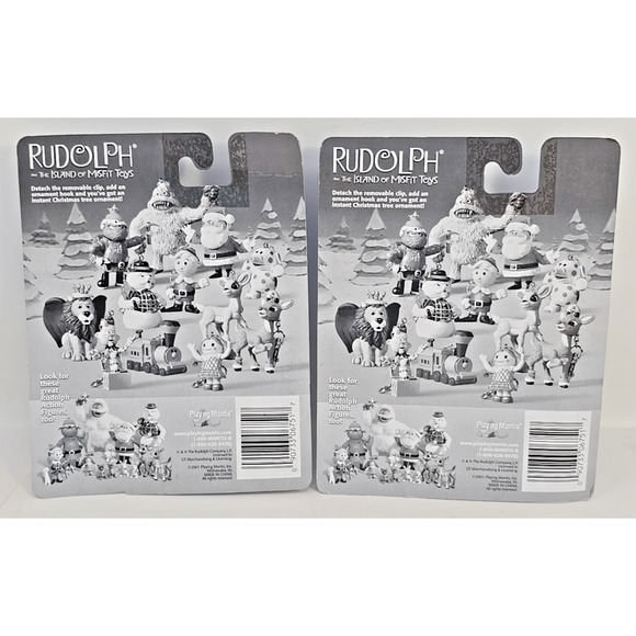 Clip On Ornament Island Misfit Toy Rudolph Red Nosed Reindeer & Clarice Set 2 U5 - Picture 7 of 7